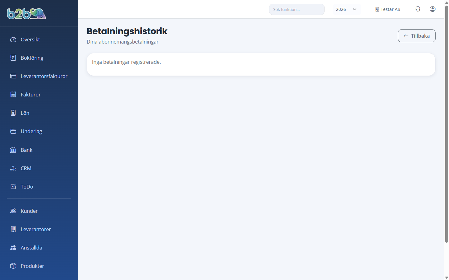Betalningshistorik