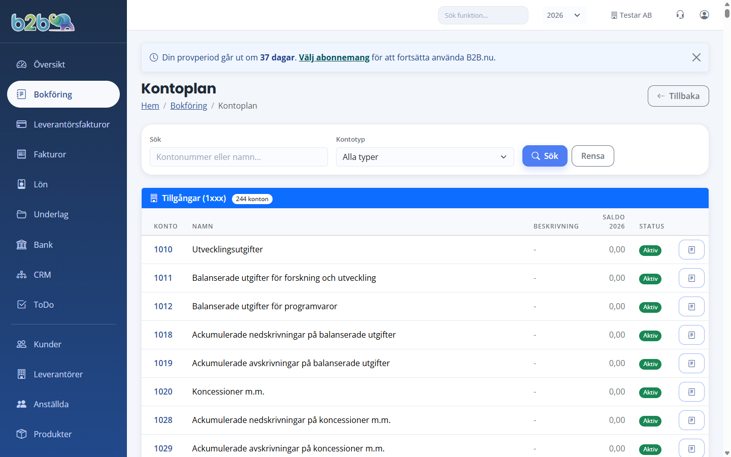Kontoplanen