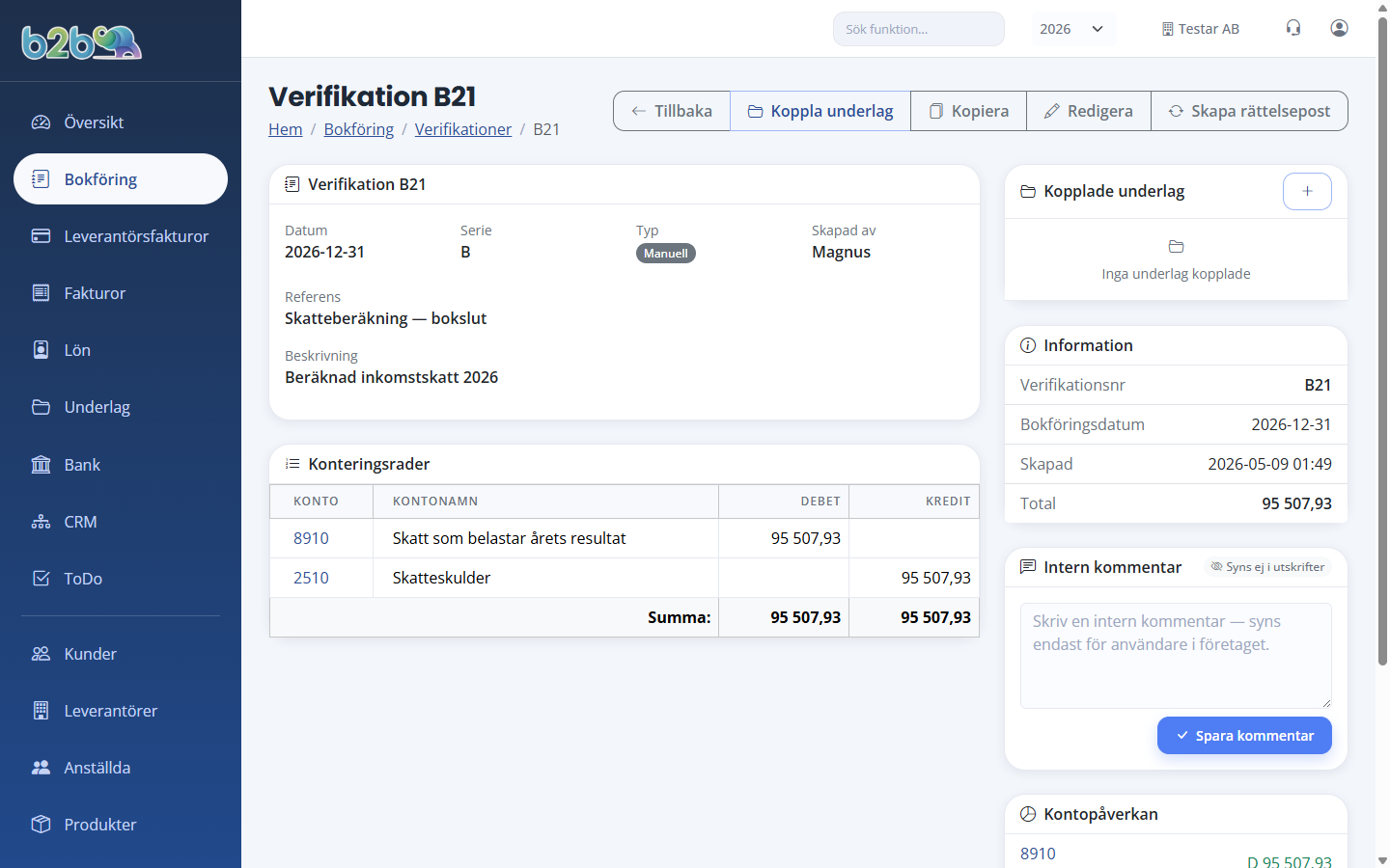 Verifikationsdetaljer