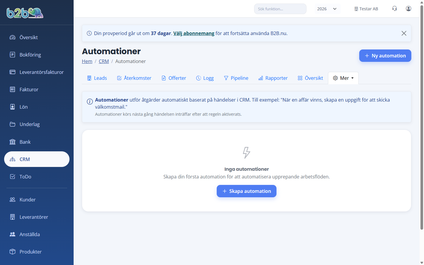 CRM-automationer