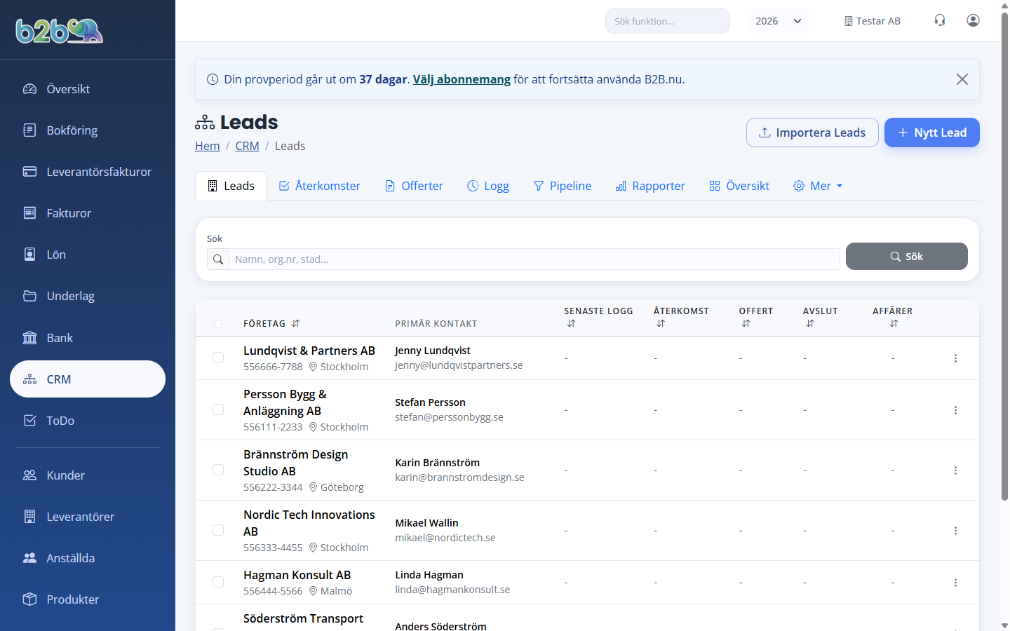 CRM Leads