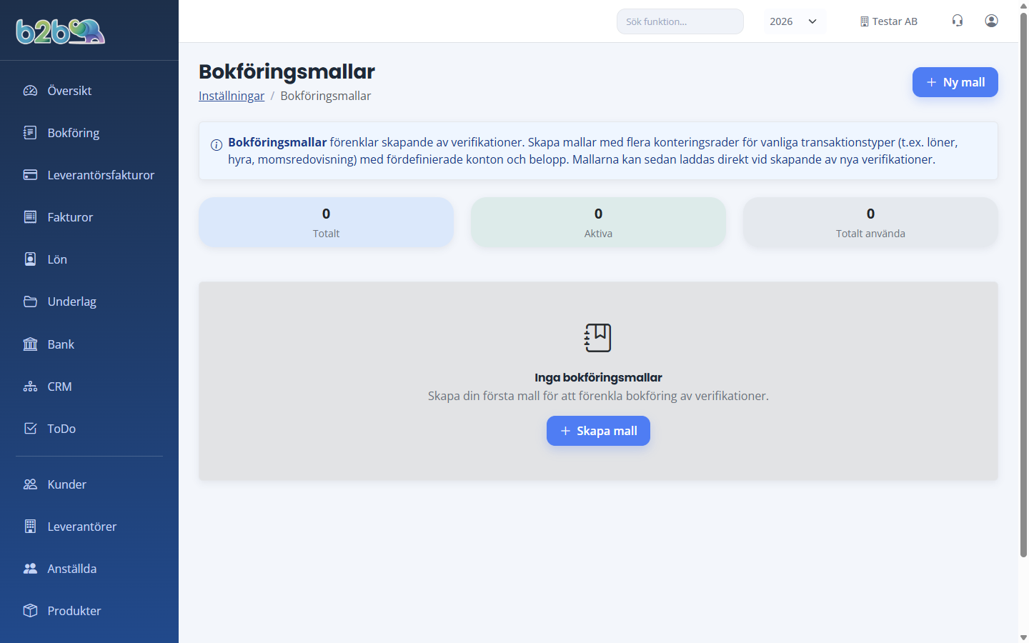 Bokföringsmallar