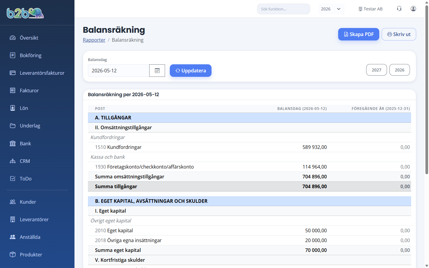 Balansräkning