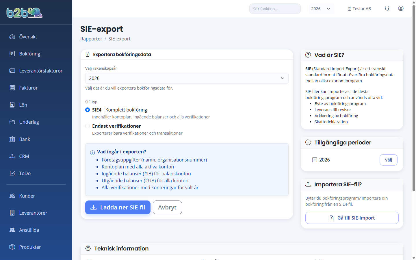 SIE-export