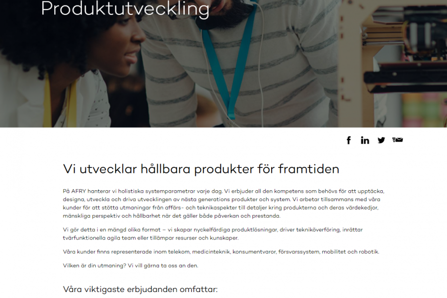 Produktutveckling – AFRY