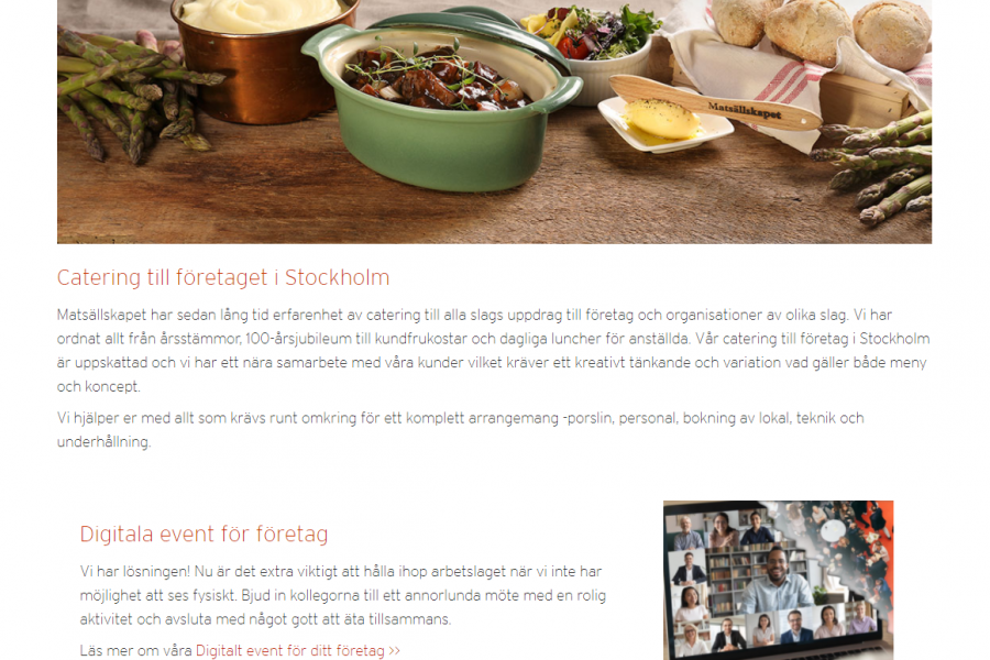 Catering och event till företaget – Matsällskapet